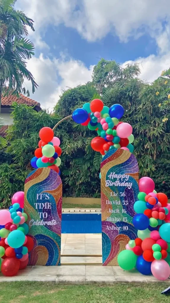 Outdoor Balloon Displays Birthday