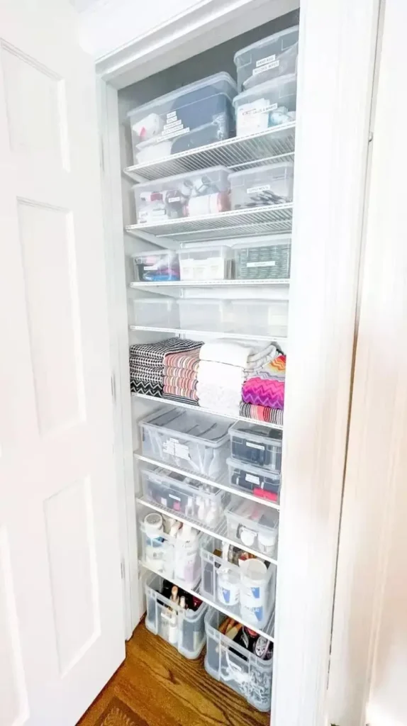 Closet Organization Clear Storage Bins