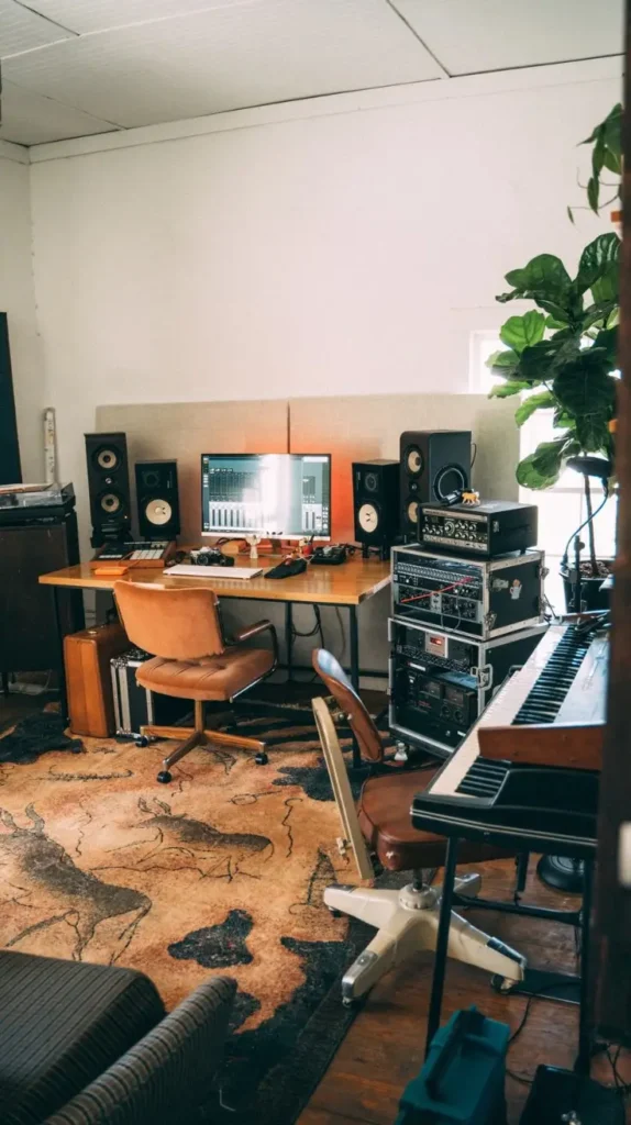 Calm Audio Recording room