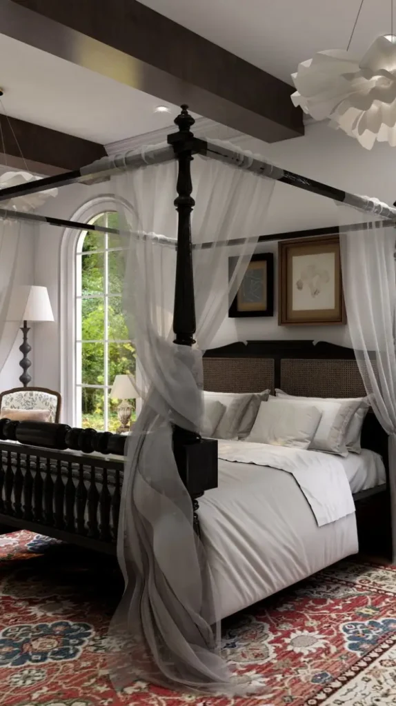 Romantic Vintage Canopy Bedroom 