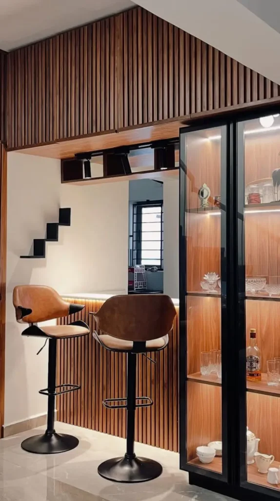 Dining Room Bar Classic Sleek Modern Bar With Minimalist Lines