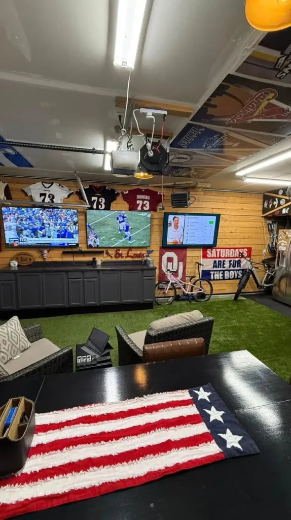 Garage Man Cave Sports Fan Zone