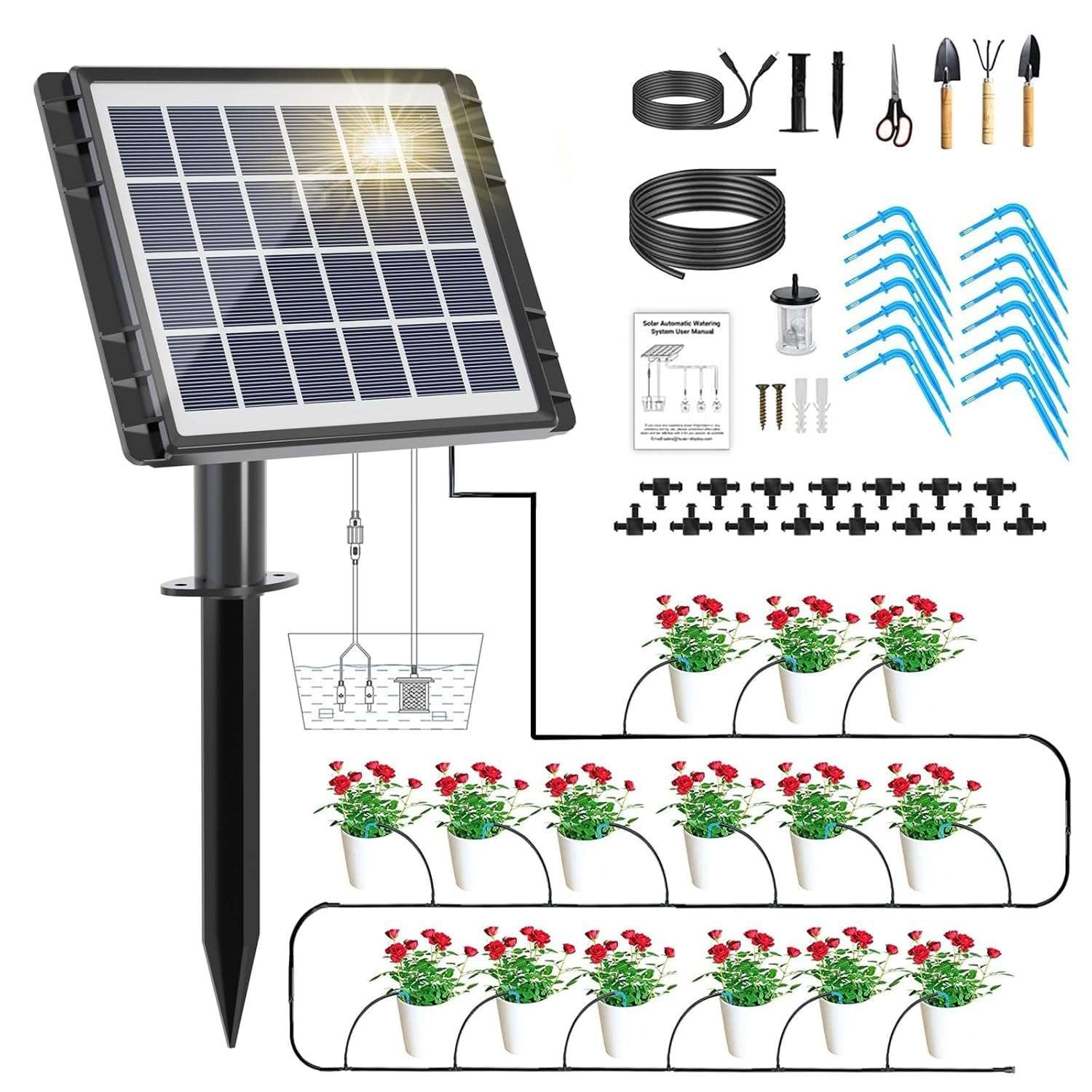 What is HEKIWAY 49FT Auto Solar Drip Irrigation System