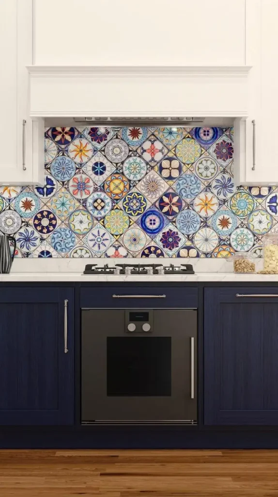 Kitchen Backsplash Colorful Ceramic Tile 
