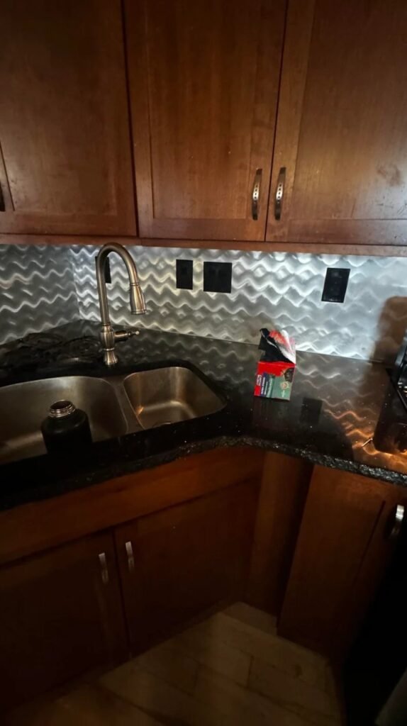 Kitchen Backsplash Metal Accent