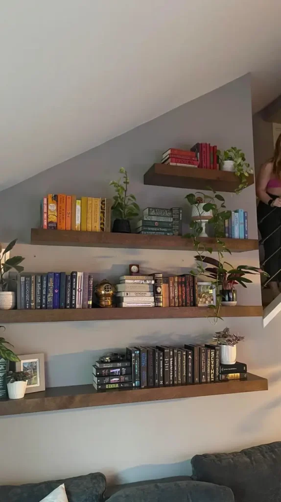 Living Room Floating Shelves
