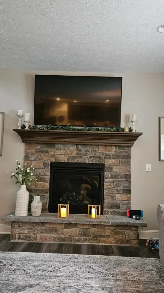 Living Room Fireplace Mantels 