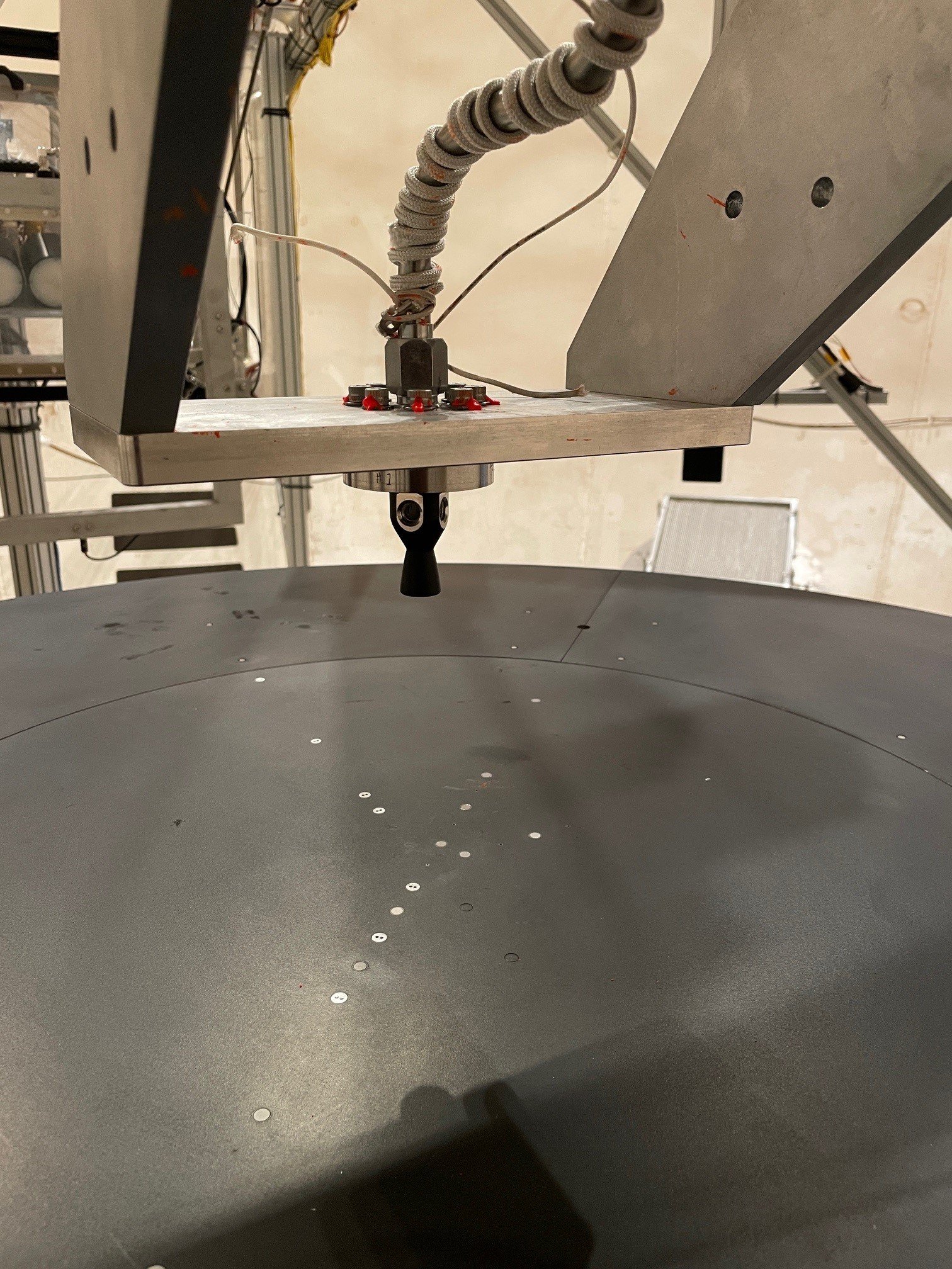 A view of the ethane nozzle researchers are using during the first phase of testing.