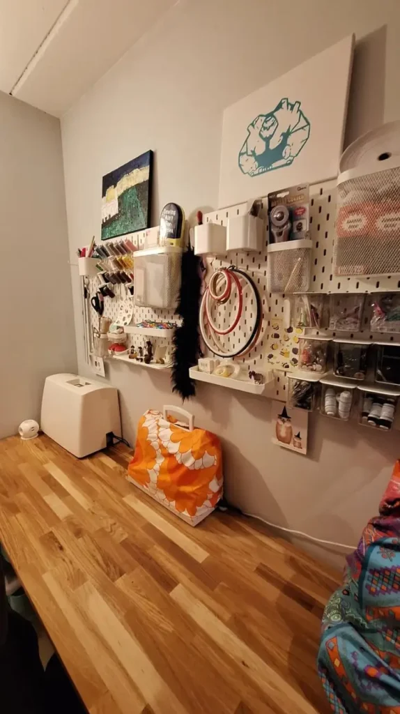 Sewing Room Organization Vertical Shelving