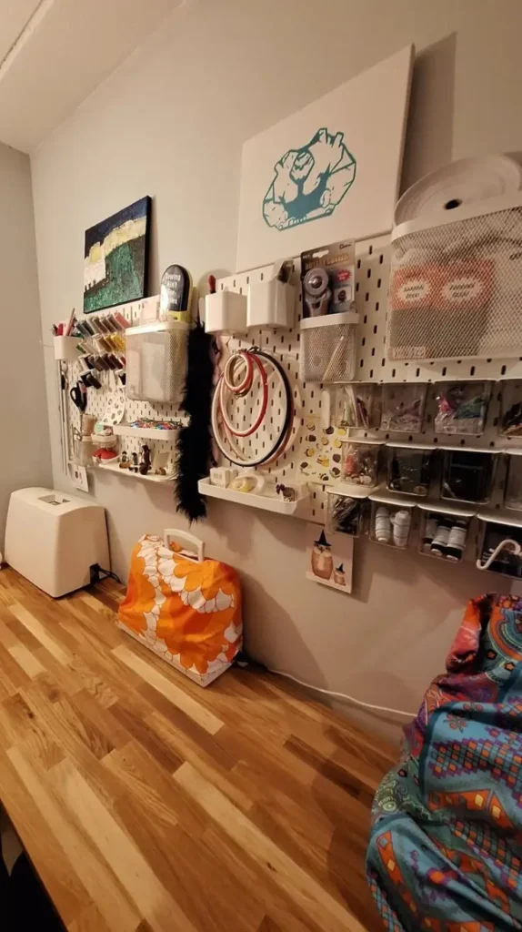 Sewing Room Organization Wall-Mounted Storage