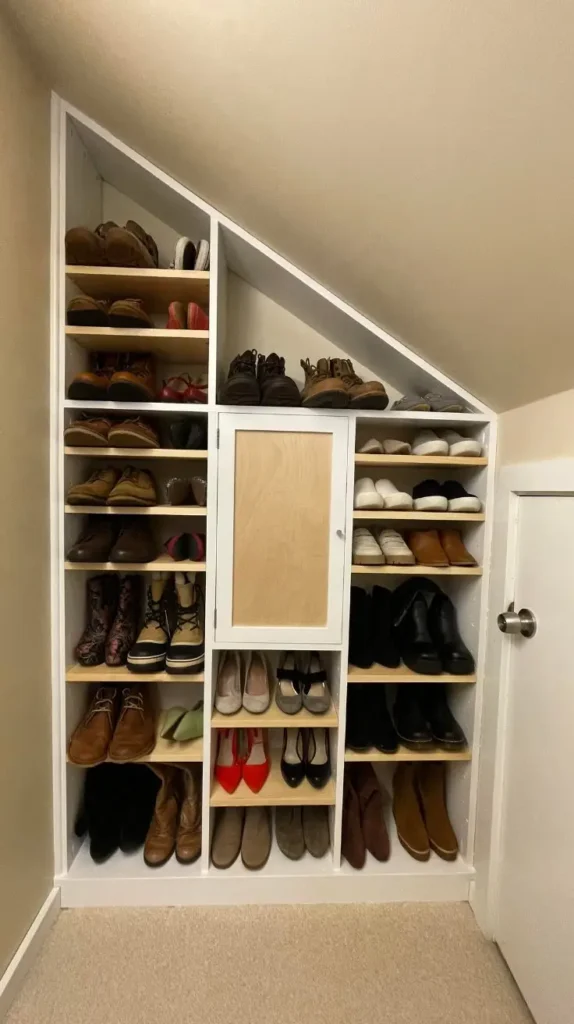 Built-In Closet Shoe Shelves