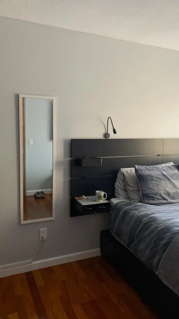 Black and Grey Bedroom Mirror
