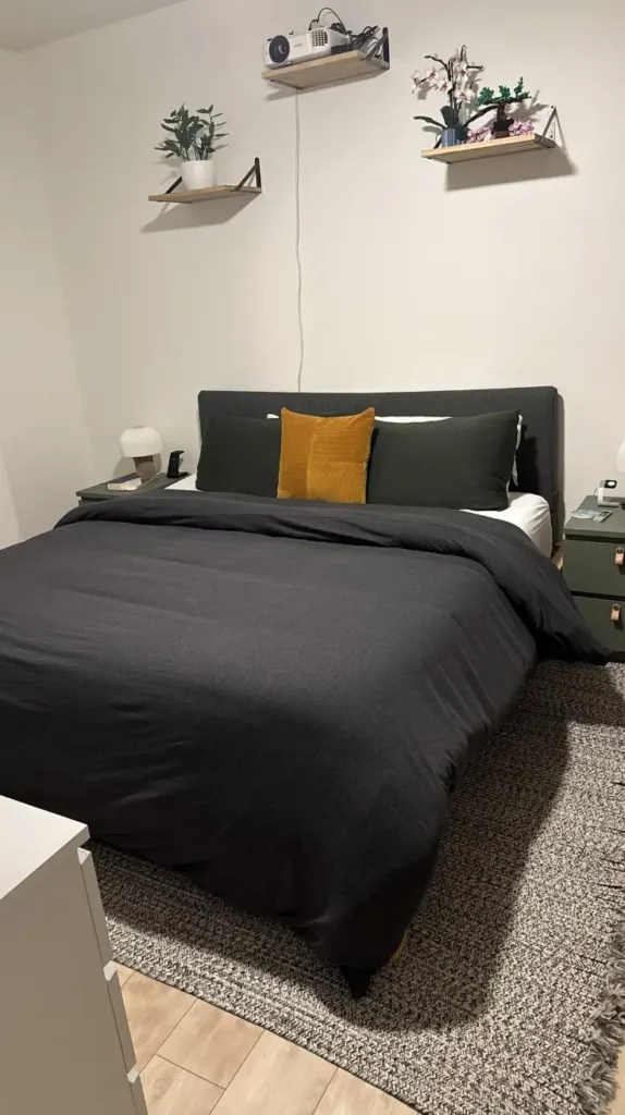 Black and Grey Bedroom Soft Rugs