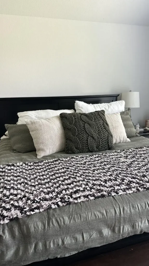 Black and Grey Bedroom Decorative Pillow