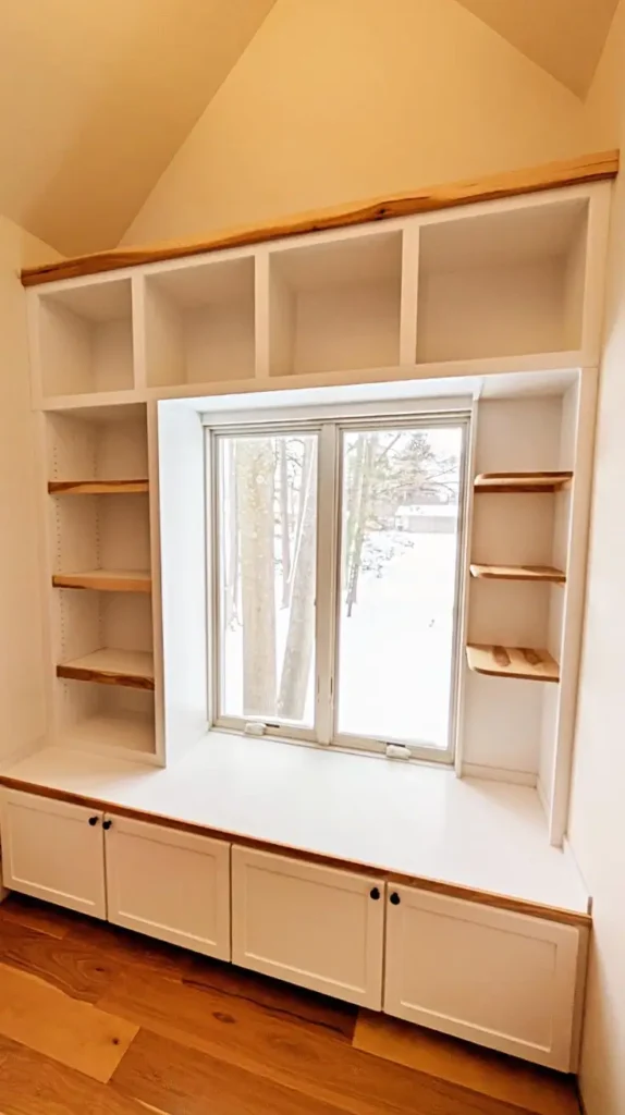Reading Nook Built-In Shelves