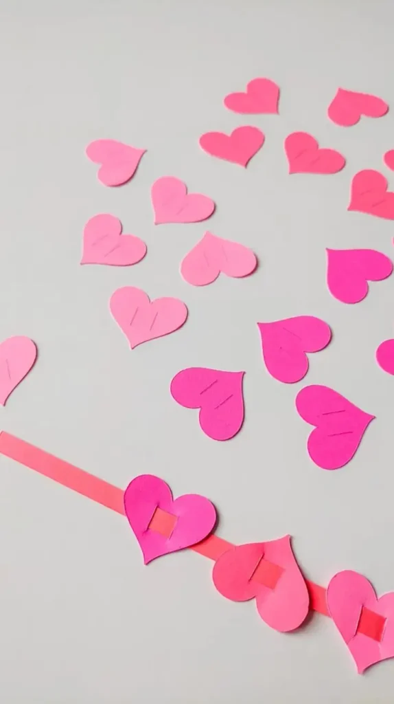 Handmade Paper Heart Wall