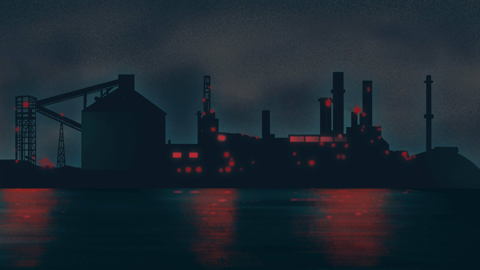 An illustration of the Oxbow refinery