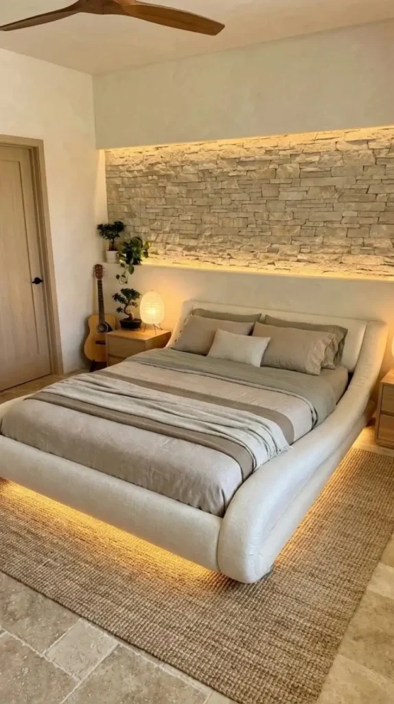 Men's Statement Walls Luxury Bedroom