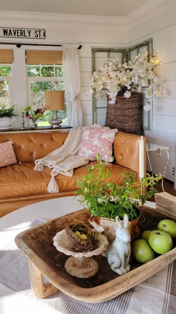 Spring Decor Ideas Natural Wood and Earthy Touches