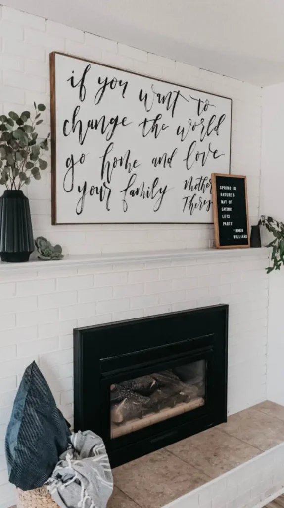 Spring Mantel Decor Seasonal Quotes