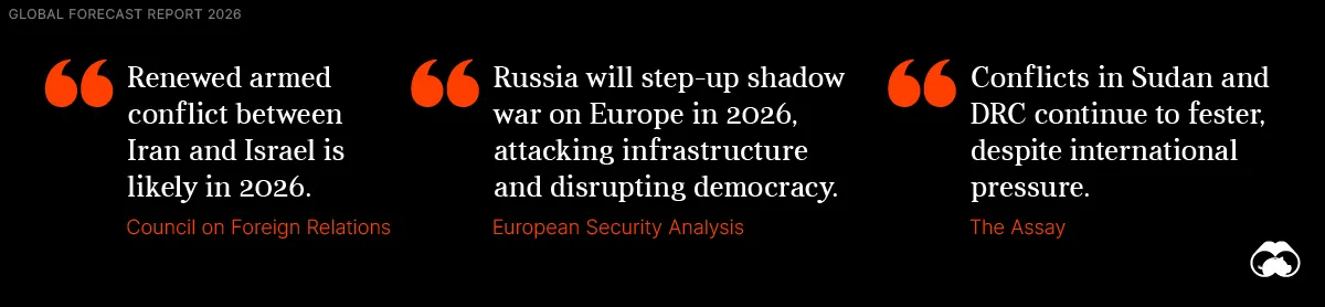 Expert quotes on geopolitical confrontation risks