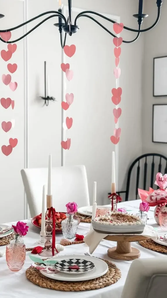 Valentines Day Dining Table Decor