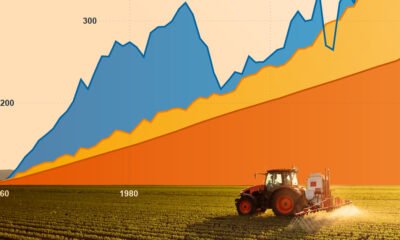 the preview image for a line chart showing the growth rates of population growth, crop production, and potash fertilizer since 1960.