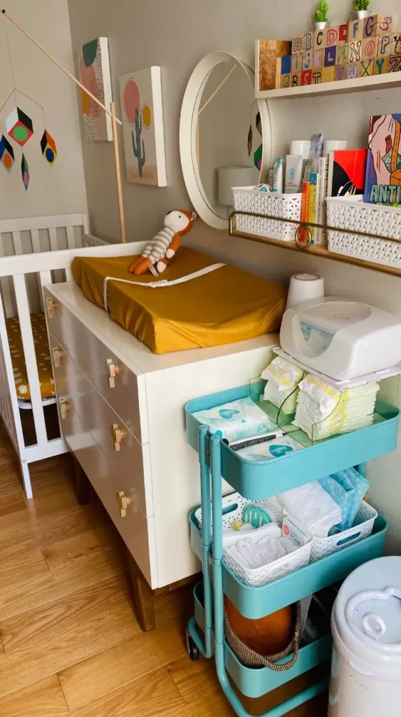 Baby Set Up in Parents Room