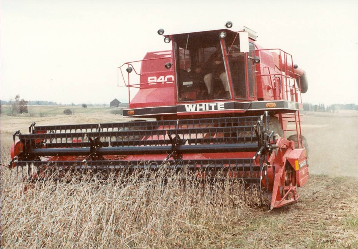 White's mid-sized 9400 rotary combine had only a few models made for "experimental" purposes, Murray Mills says.