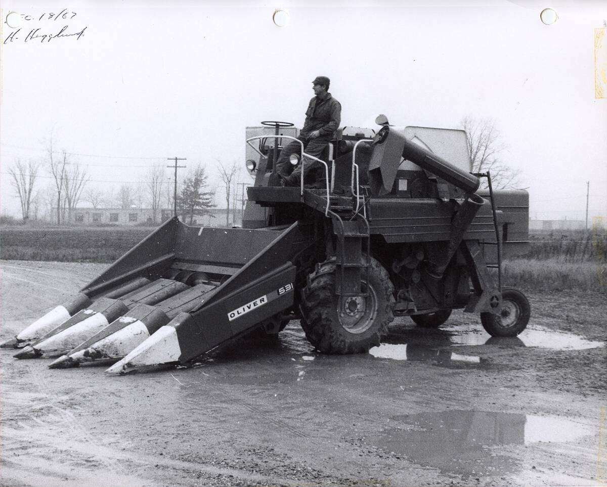 A modified conventional Cockshutt 535 provided the skeleton on which the company built an early prototype, the R1A.