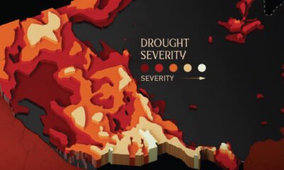 Preview of a heatmap showing drought conditions across the U.S., using data from the U.S. Drought Monitor.