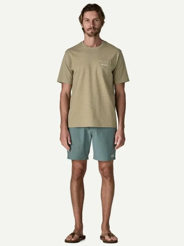 Blue sustainable men's board shorts from Patagonia