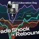 Part of a line chart showing the performance of major stock markets in 2025 alongside the text Trade Shock --> Rebound.