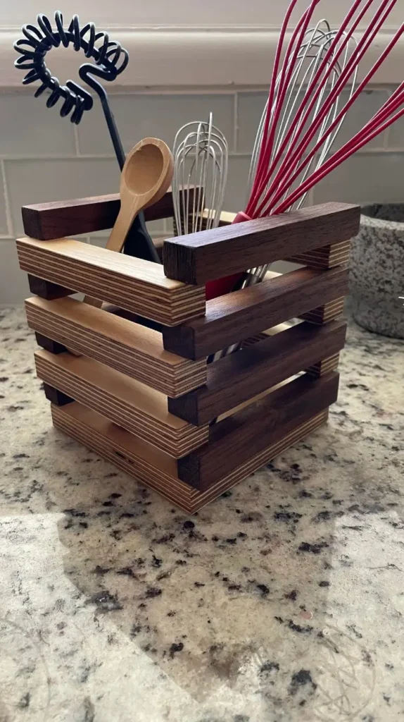 Wooden Kitchen Utensil Holder Wooden Kitchen Utensil Holder