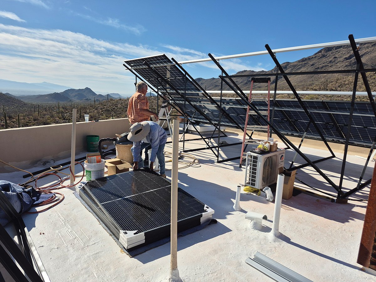 The 2024 PV being mounted directly on the roof.