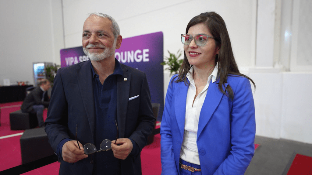 Marco Musaio and Marcela Castaño, Bridgestone interview at Tire Technology Expo 2026 TTX26