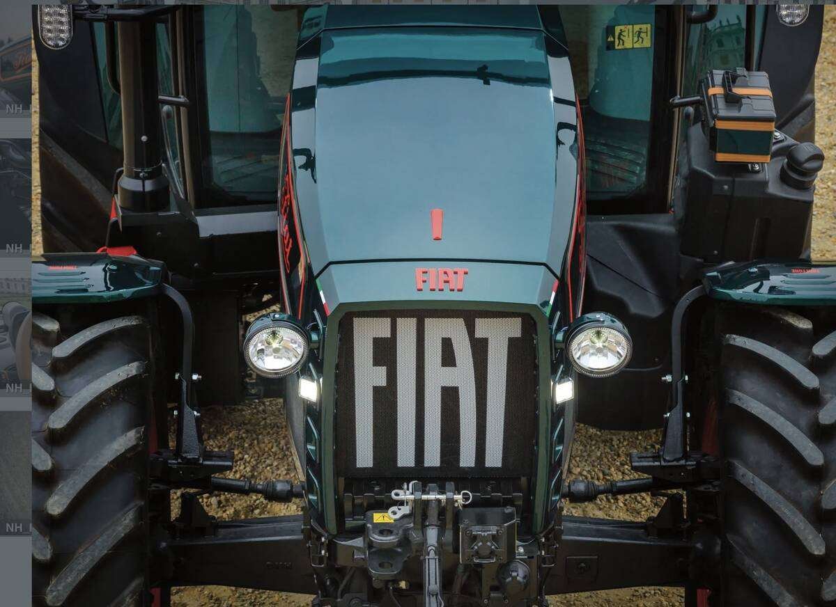 One of the unique touches built into the tractor is a leather-wrapped tool box. Photo: New Holland
