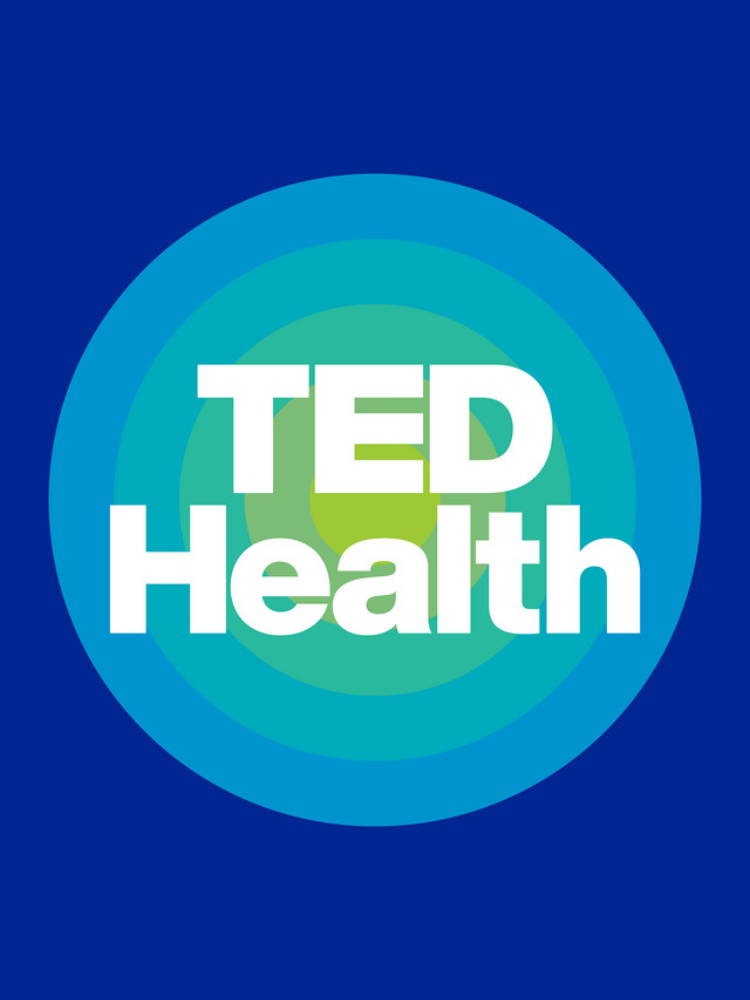 TED Health logo with white text on concentric blue and green circles against a dark blue background.