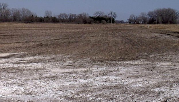 Salt mineral soil surface