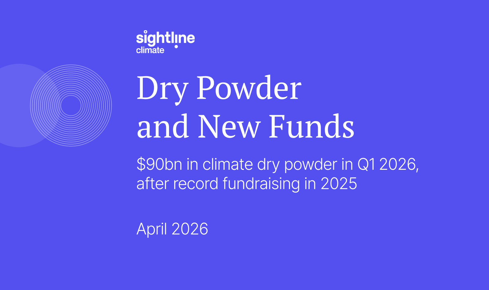 🌏 New: The 2026 Climate Dry Powder & New Funds Report