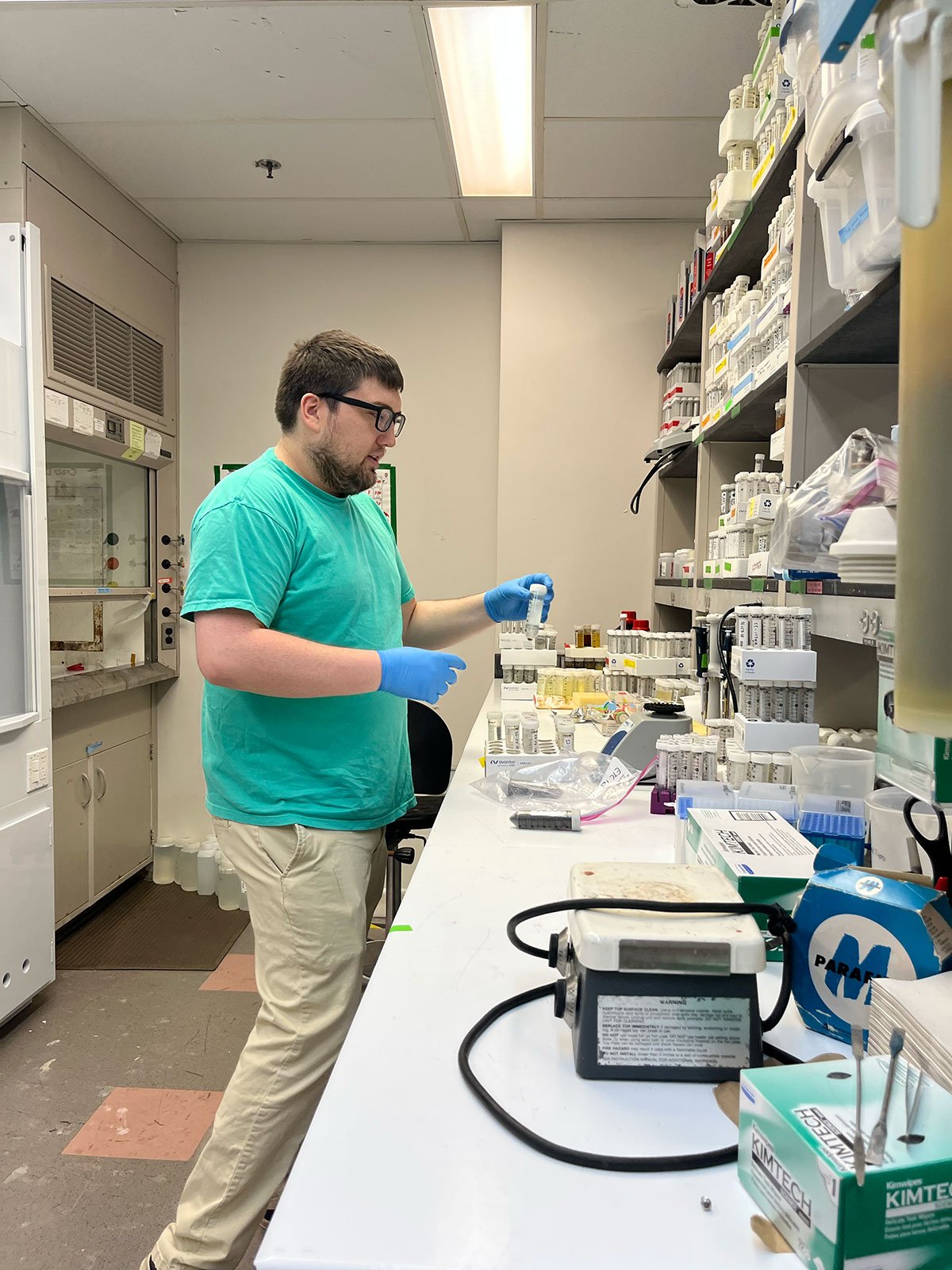 Man standing in a laboratory