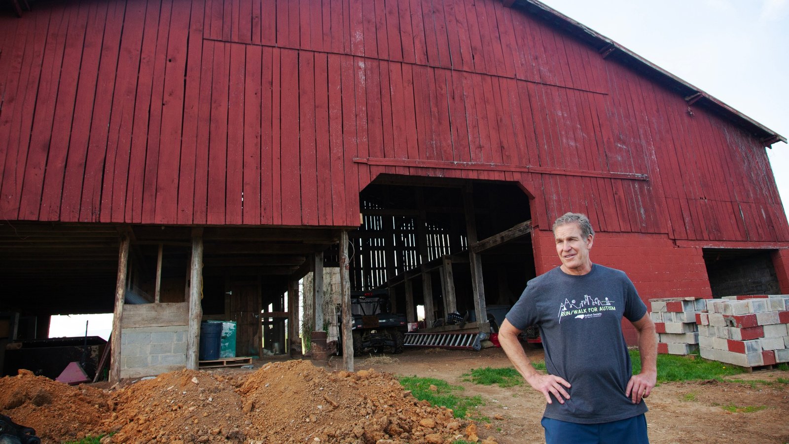 Will Runion stands in front of his barn in northeast Tennessee