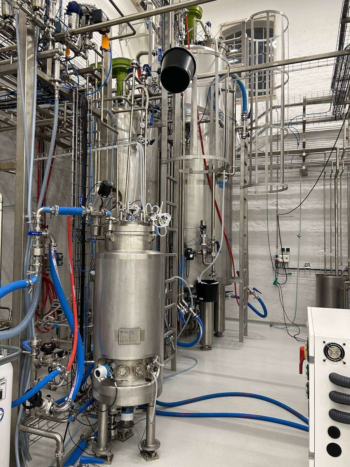 Bioreactors where Launch Bioindustries is working to turn food and dairy waste into plastics. Photo: Launch Bioindustries