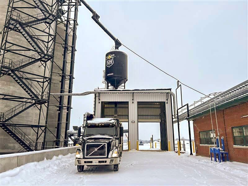 The first grain truck delivery arrived at Parrish & Heimbecker’s new Picton Terminal in early February, marking a new market entry point for Eastern Ontario grain farmers, eliminating long-distance trucking and streamlining the agricultural supply chain. Photo: Parrish & Heimbecker