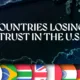 Preview of a map showing countries losing trust in the U.S., using data from the Munich Security Conference.