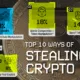 Part of an expanded tree map showing the top ten ways hackers steal crypto.