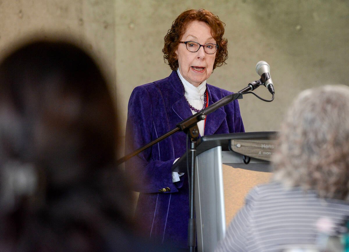 Lillie Ann Morris looks back on her involvement with AgScape, why she became a sponsor and what she hopes its future educational reach will be during the organization’s annual general meeting. Photo: Diana Martin
