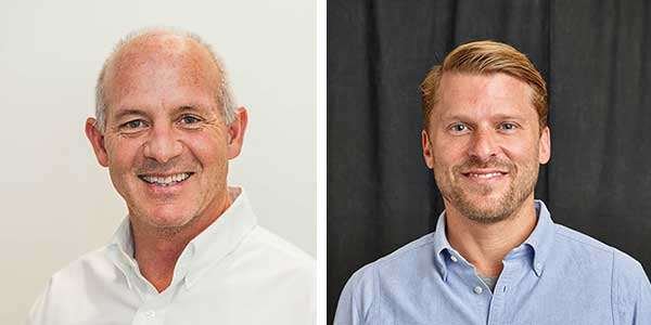 Steve Mayfield and Tom Cooke, CEO and president, respectively, of Algenesis Materials and Blueview Footwear