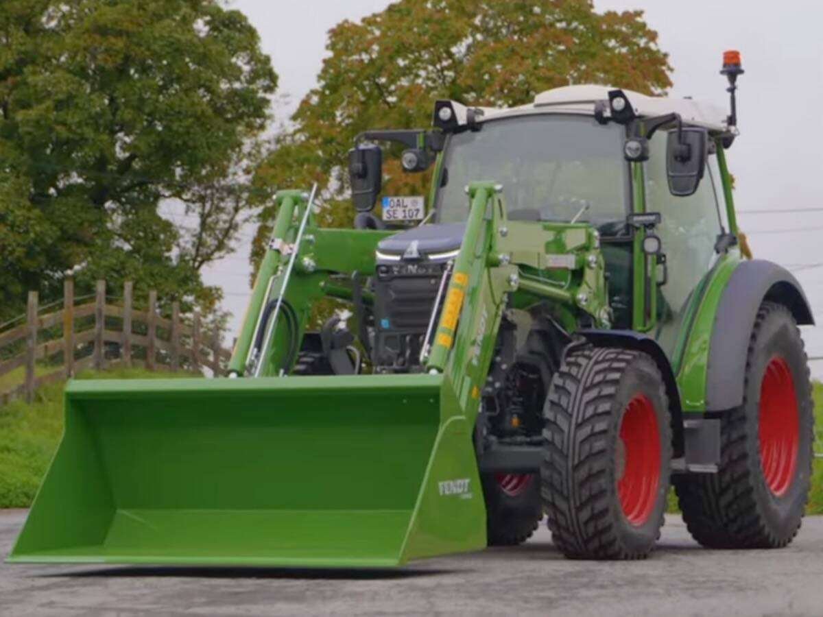 Fendt envisions the e100 series compact tractors as a fit for municipal or greenhouse use in the Canadian market. Photo: Fendt video screengrab via YouTube