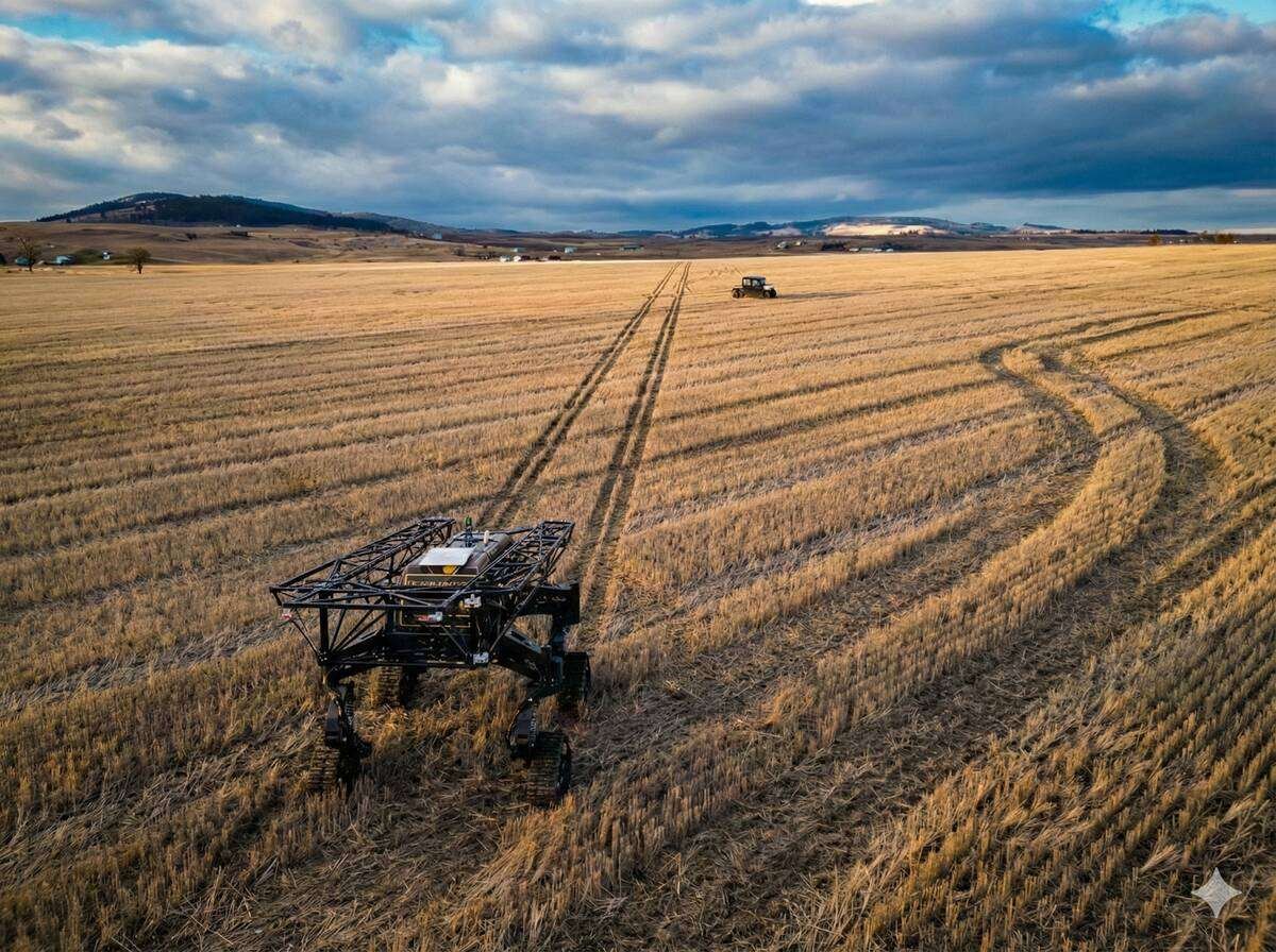 TerraClear chief executive officer Devin Lammers says the TerraScout Autonomous Robot will be a fit for wheat, canola and other crops common to Western Canada. Photo: TerraClear